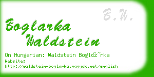 boglarka waldstein business card